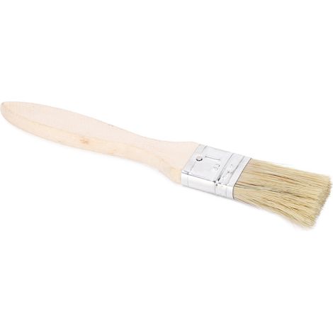 20 Pinceaux de Nettoyage pour Barbecue en Poils Synthétiques, Manche en Bois Plat 25mm