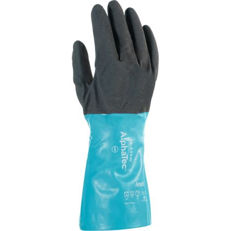 Ansell Paire de gants de protection contre les produits chimiques AlphaTec 58-535W, Taille des gants: 8