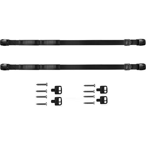 Lot de 2 Sangles Coupe-Vent pour Housse de Spa Noir Léger Longueur réglable (1/5)
