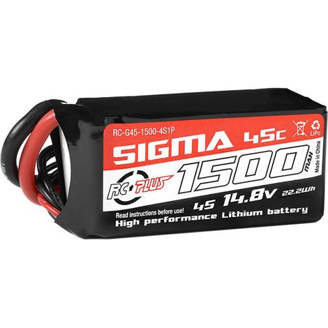 RC Plus - Li-Po Batterypack - Sigma 45C - 1500 mAh - 4S1P - 14.8V - XT-60