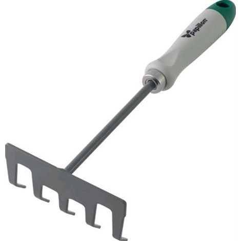 RASTRELLO in ACCIAIO VERNICIATO 5 denti con MANICO in PVC PAPILLON