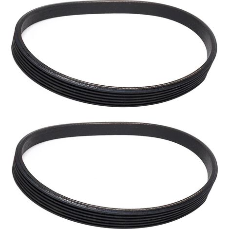 2 Pièces - Courroie D&39entraînement - Courroie De Tondeuse - Référence 6PJ490 - Diamètre 490mm - Pour Tondeuse À Gazon Rotative Électrique - Noir - 490x13mm (1/5)