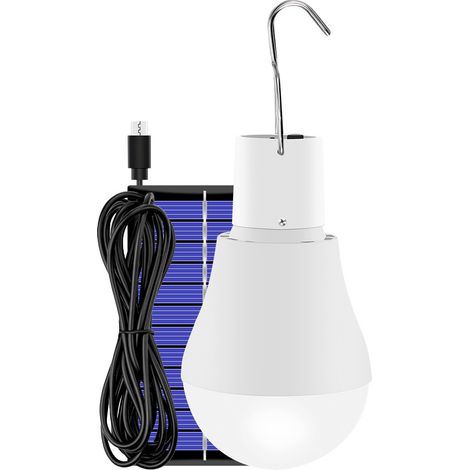Lampara Solar Led - 3 W - Para Exterior E Interior - Camping - Jardín - Carpa - Pesca - Carga Solar En 6 H - Autonomía 4-6 H - 1 Unidad (1/5)
