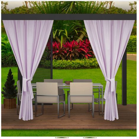 Rideaux D'extérieur Violet Rideau 2x155x240cm Rideau pour Pergola Imperméable Rideau Exterieur pour Terrasse Rideau Pare-Soleil pour Balcon