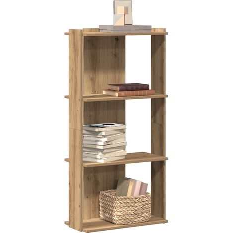 Bücherregal 3 Böden Artisan-Eiche 60x30x120 cm Holzwerkstoff