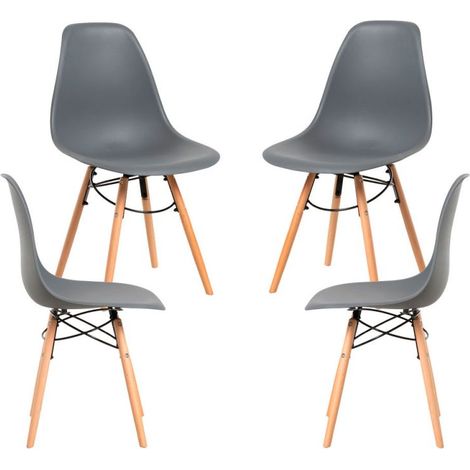 Packs Sillas Comedor - Pack 4 Sillas Nedi - Gris oscuro (1/5)