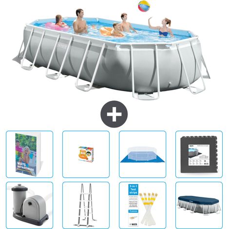 Prism Frame Pool Oval - 503x274x122 cm - 9-teilig S525