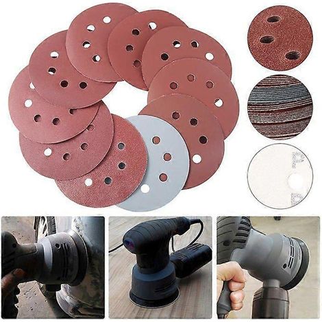 Disques de ponçage auto-agrippants 5 pouces (12,7 cm) à 8 trous, grain fin 600/800/1000/1200/1500/2000, pour ponceuse orbitale aléatoire, paquet de 60 (1/5)