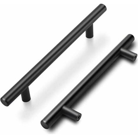 Set mit 15 Küchenschrankgriffen, 160 mm, schwarzer Edelstahlgriff mit matter Oberfläche, 160 mm Lochabstand (1/4)