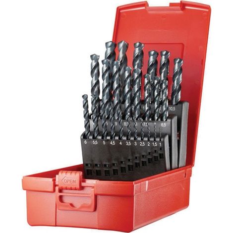 Remplacement de foret hélicoïdal A188 DIN 338 Type W D.1-13x0,5mm HSS 25 pièces, boîte à couvercle
