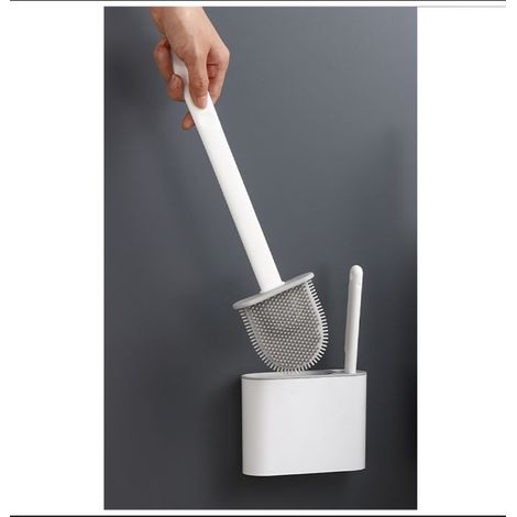 Silikon-WC-Bürste, WC-Bürste mit Schnelltrocknungshalter, L (1/5)