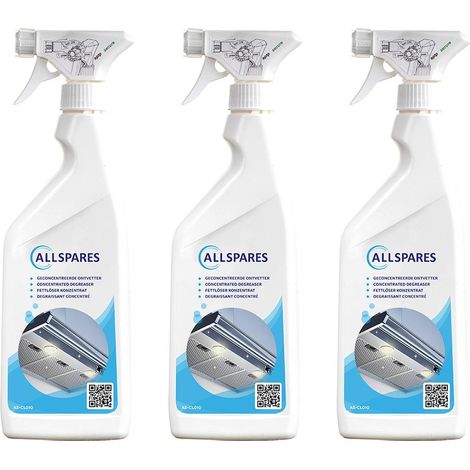 Desengrasante AllSpares (3 unidades) para filtros metálicos (500 ml) (1/2)