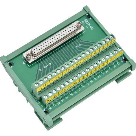 Module de connexion pour bornier, plaque adaptatrice, carte de circuit imprimé, connecteur femelle 60 V CC DB37-M7 (1/5)