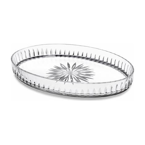 Brevetti WAF Vassoio Milano Oval Tray 23,5 x 15,4 Cm Plastica San Trasparente 1 Pz