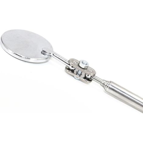 Miroir D'inspection Pliable Télescopique Argenté pour Châssis de Voiture, Miroir Métallique 360° pour Industrie Automobile et Contrôle Soudure (1/5)