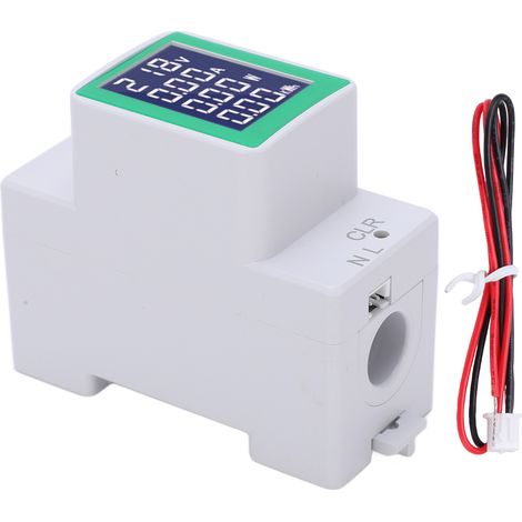 PZEM‑008 LCD Digital Display Ammeter Voltmeter Multifunctional Rail Wattmeter AC 50‑300V (1/5)