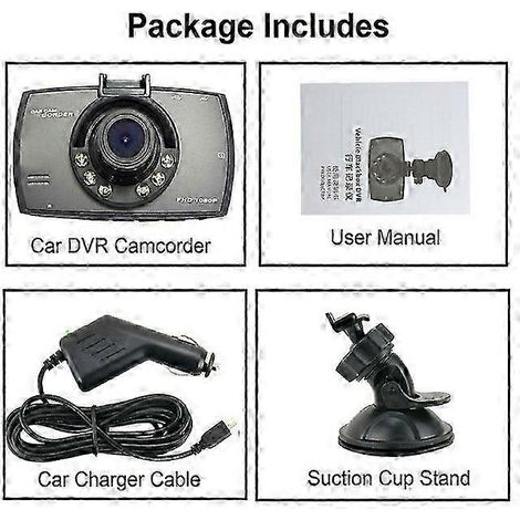 Caméra embarquée G30 DVR Full HD 1080p 140 avec vision nocturne et capteur G (2025) (1/4)