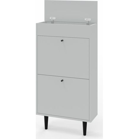 Schuhschrank DOTTI 521 grau mit Stauraum