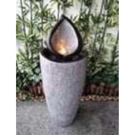 Aspect pierre réaliste, ambiance apaisante avec fontaine d'extérieur LED pour jardin et terrasse (1/2)