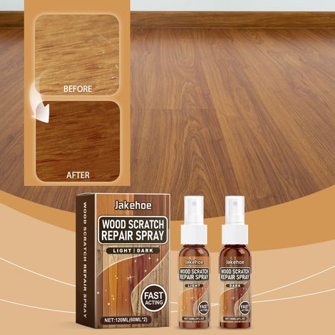 Bodenrenovierungs- und Reparaturmittel, Kratzerreparaturspray für Holzmöbelböden, Renovierungs- und Aufhellungsmittel -- 120 ml (60 ml 2) -- DTEKGAZ (1/5)