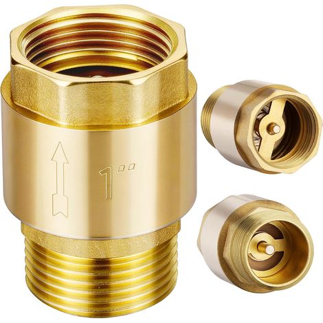 Clapet anti - retour en laiton de 1 pouce avec filetage mâle à femelle clapet anti - retour étanche AG à IG de 1 pouce pour pompe, jardin, machine à laver, seau, tuyau d'eau, chauffe - eau (1/5)