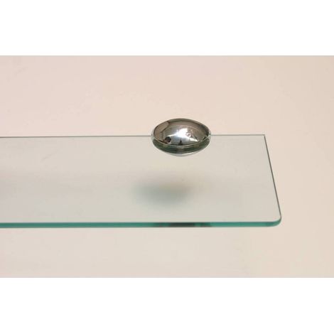 Reggimensola Supporti Per Mensole Vetro 9106 10 Mm Cromo Satinato Cm 2,5x5 Coppia