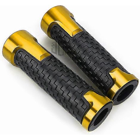 Motorrad-Lenkergriffe, 22 mm, CNC-gefrästes Aluminium, Gummigel, passend für PIAGGIO Medley Beverly 300, Liberty 125, FLY 150, ZIP 50, MP3 – Gold