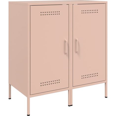 Credenza buffet cassettiera mobile contenitore organizer cucina soggiorno soggiorni set da 2 36 x 39 x 79 cm acciaio Rosa 020036940