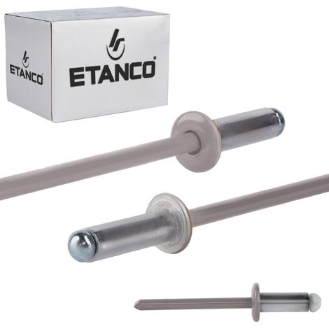 Aluminium Offene Nieten 4,8x12mm RAL 9007 (1/5)