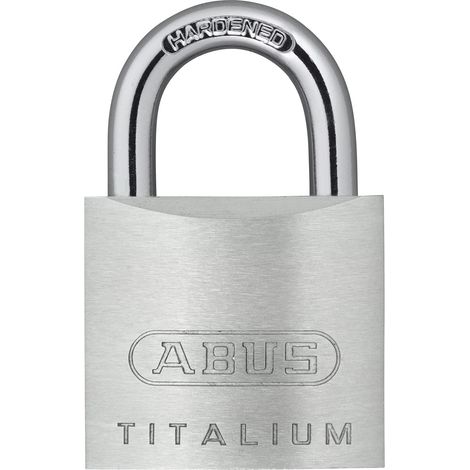 ABUS Lucchetto in titanio 54TI/40, confezione da 3, lucchetto in alluminio leggero con arco in acciaio temprato, doppio anello bloccato, sicurezza 3 (1/4)