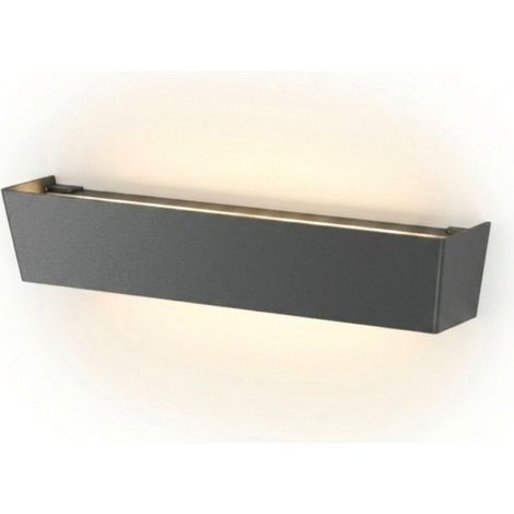 Applique moderno top light king 1235 ag led cct switch metallo biemissione, finitura metallo grigio-antracite (1/5)