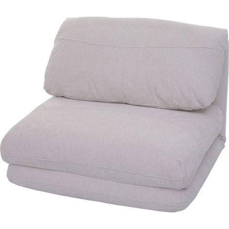 Fauteuil-lit HWC-E68, Canapé-lit Fauteuil fonctionnel Fauteuil pliant Fauteuil relax, tissu/textile  beige