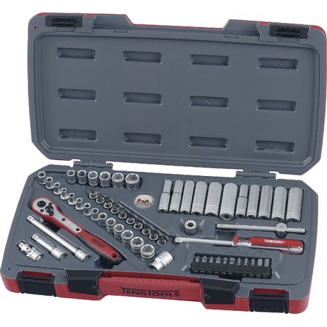 Jeu de douilles & embouts 1/4 60 pcs Teng Tools T1460