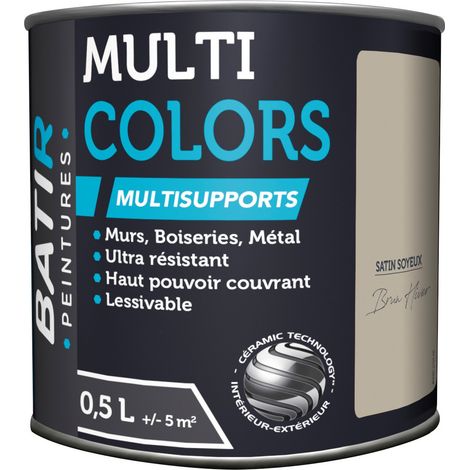 Satin-glänzende Mehrzweckfarbe für Bauarbeiten 0,5 l Braun Winter