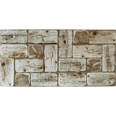Panneau decorativo in PVC rivestimento mural imitation bois TRONCHI DI PINO CHIARO 96x48 cm 2 pc 1 Mq
