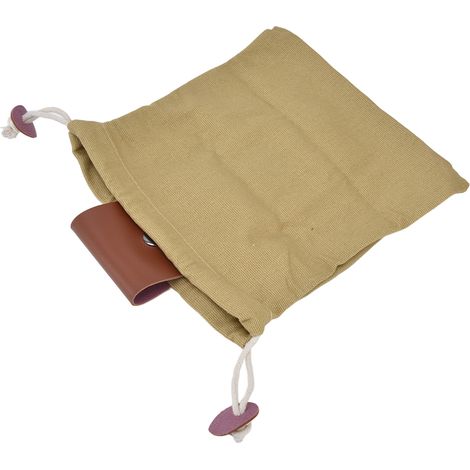 Sac à cueillette de fruits, sac banane en toile, style PU, pliable, peu encombrant, kaki (1/5)
