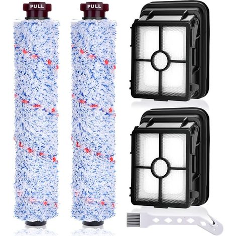 Brosse pour Bissell Crosswave 1866 1785 2052 1713 2225 Remplacement Accessoires, 2 Brosse Rouleau Multi-Surface + 2 Filtres pour Aspirateur Bissell Crosswave 1868F 17132 et 2225N Series (1/5)