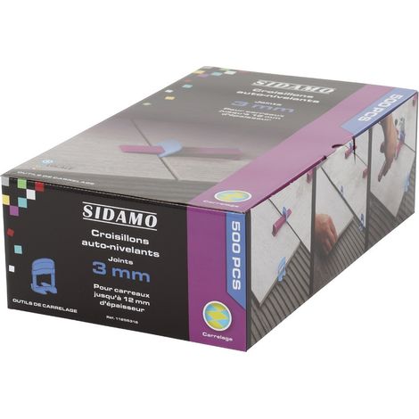 SELBSTNIVELLIERENDES KREUZGELENK 3 MM HOCH 3 BIS 12 MM SIDAMO 500 STÜCK - 11255318 (1/4)