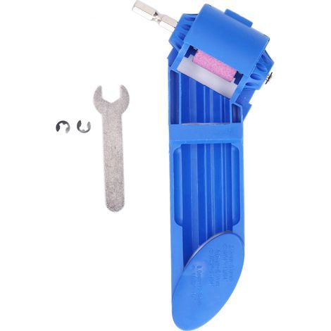 Portable corundum drill bit sharpener for electric drills – blue abrasive grinding wheel, precision and long-lasting (1/5)