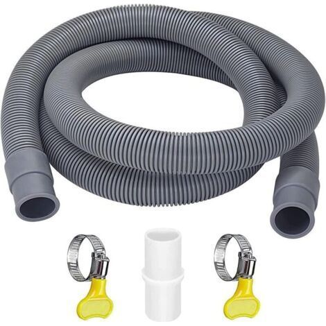Flexible de Vidange Universel 3m pour Machine à Laver et Lave-Vaisselle, Haute Résistance (1/4)