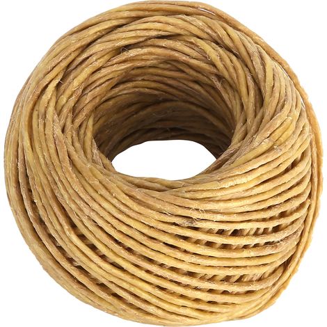 2 mèches de bougie de 2 mm, cirées, non toxiques et écologiques, en chanvre biologique, pour la fabrication de bougies et de lampes à huile (30 m). (1/5)