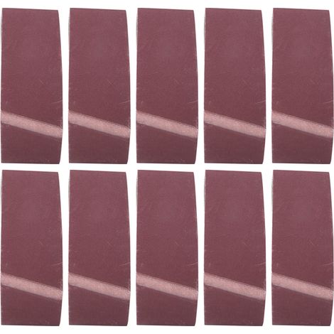 Ortviai Bande abrasive en oxyde d'aluminium 457 x 75 mm, grain 240, lot de 10 pièces pour ponceuse bande (1/5)