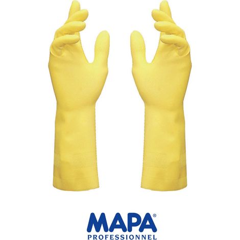 Guanti MAPA LATTICE GIALLO taglia 6 - 10pz