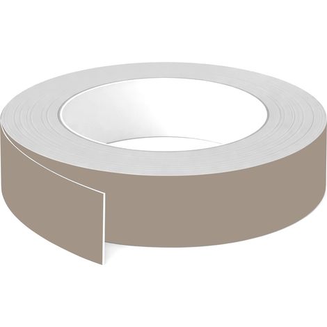 1x Bande de chant ABS sans colle 43 mm x 5 m épaisseur 0,8 mm facile à appliquer bricolage étagère meuble panneau plan de travail bois stratifié, Gris argile mat (1/3)