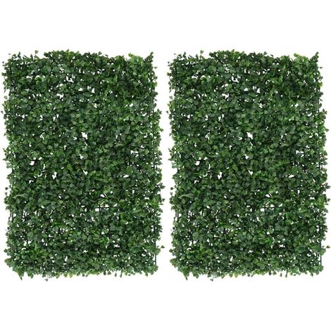 2pcs Artificial Green Grass Wall, Creative Plastic Wall Decoration, Easy to Clean, for Parties and Weddings (1/5)