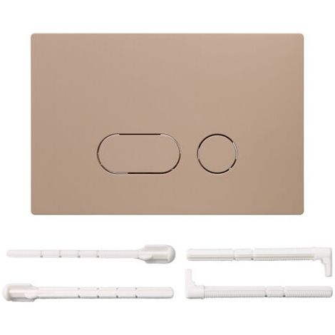 Plaque De Commande Wc,Plaque De Déclenchement,Double Déchargement,Avec Jeu De Tiges D'Échappement,Cadre De Fixation,Plaque D'Actionneur Compatible Avec Sigma 01,20,30,50,Up 320,300-Or mat (1/5)