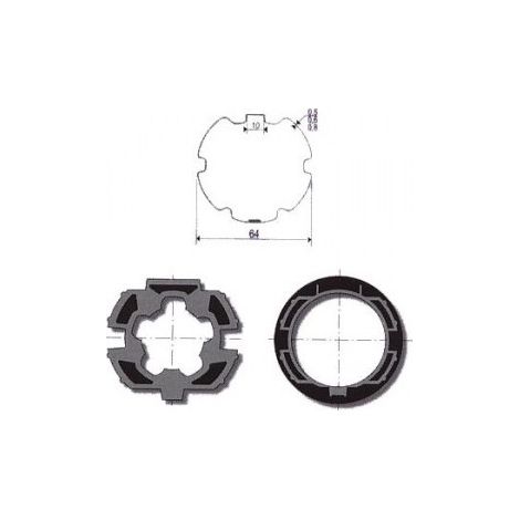 Roue pour moteur Ø50 Somfy – Couronne pour tube ZF diamètre 64 recentré – Couple maximum 50Nm – Enrouleur manuel pour volet roulant