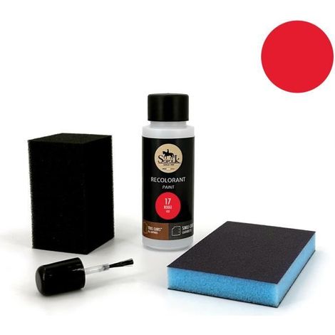 Kit Ritocco Vernice Pelle/Similpelle (17-ROSSO) - SOFOLK - Manutenzione per Sedili e Volante di Auto, Divano, Scarpe (1/4)