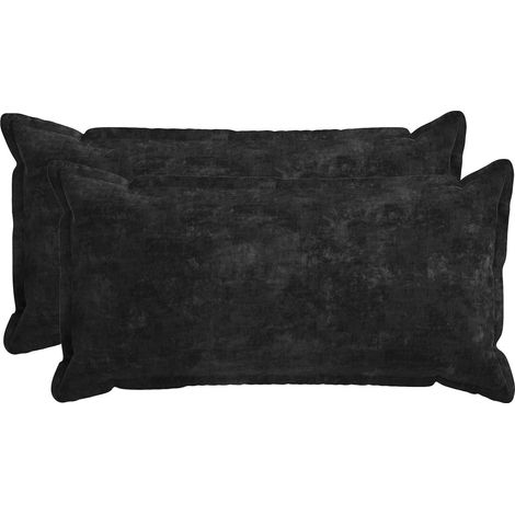 Funda de almohada 2 uds. HOUTEN Gris antracita 40 x 80 cm vidaXL (1/5)