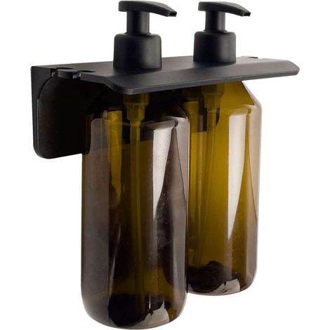 Sapho Gedy accesorios - Dosificador de jabón con soporte, doble, marrón 2159 (1/3)